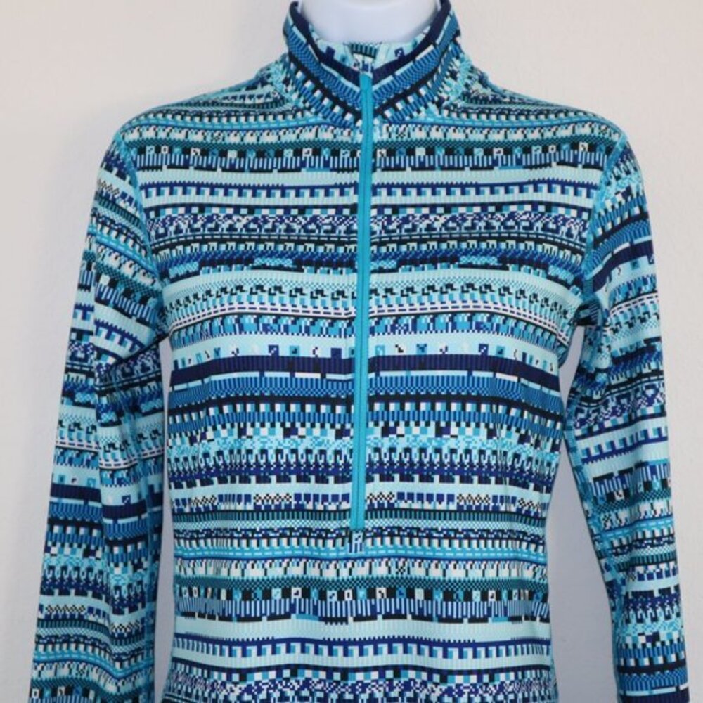 Nike Pro Top Sz S Dri Fit Half Zip‎ printed long sleeves Pullover - Picture 5 of 12